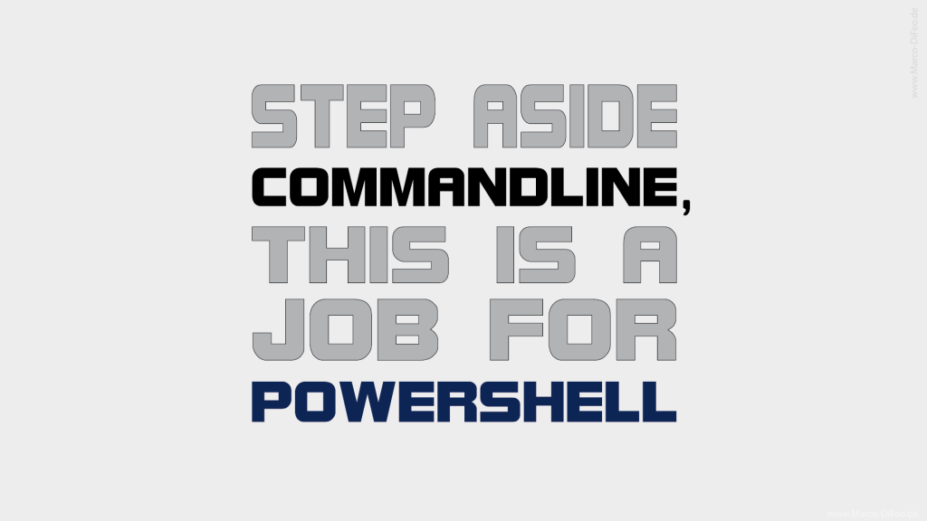 coffee alcohol step aside commandline this is a job for powershell
